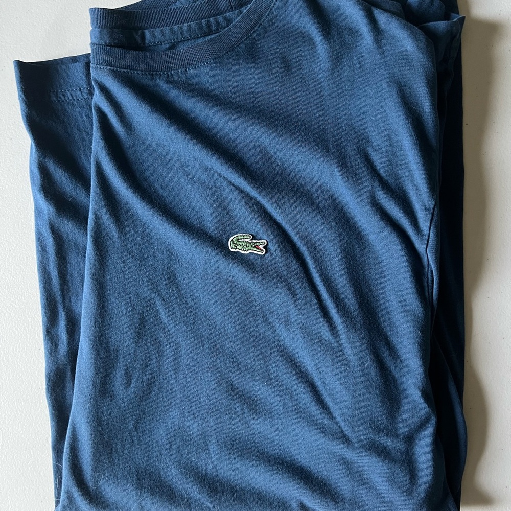 Lacoste Navy Cotton Tee